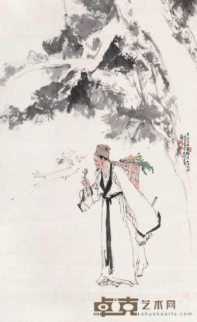 范曾 采药图 镜心 69×43cm